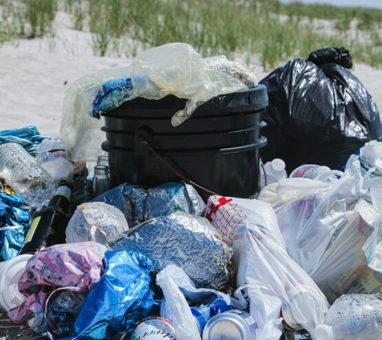 trash lot close-up photography
